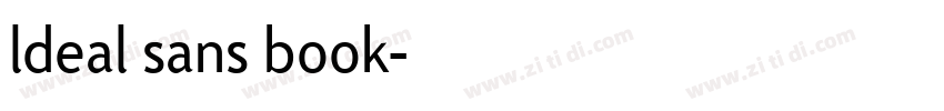 ldeal sans book字体转换
